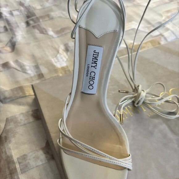 Jimmy Choo Anita Ivory Leather Shoes in original bag/box - Picture 3 of 9